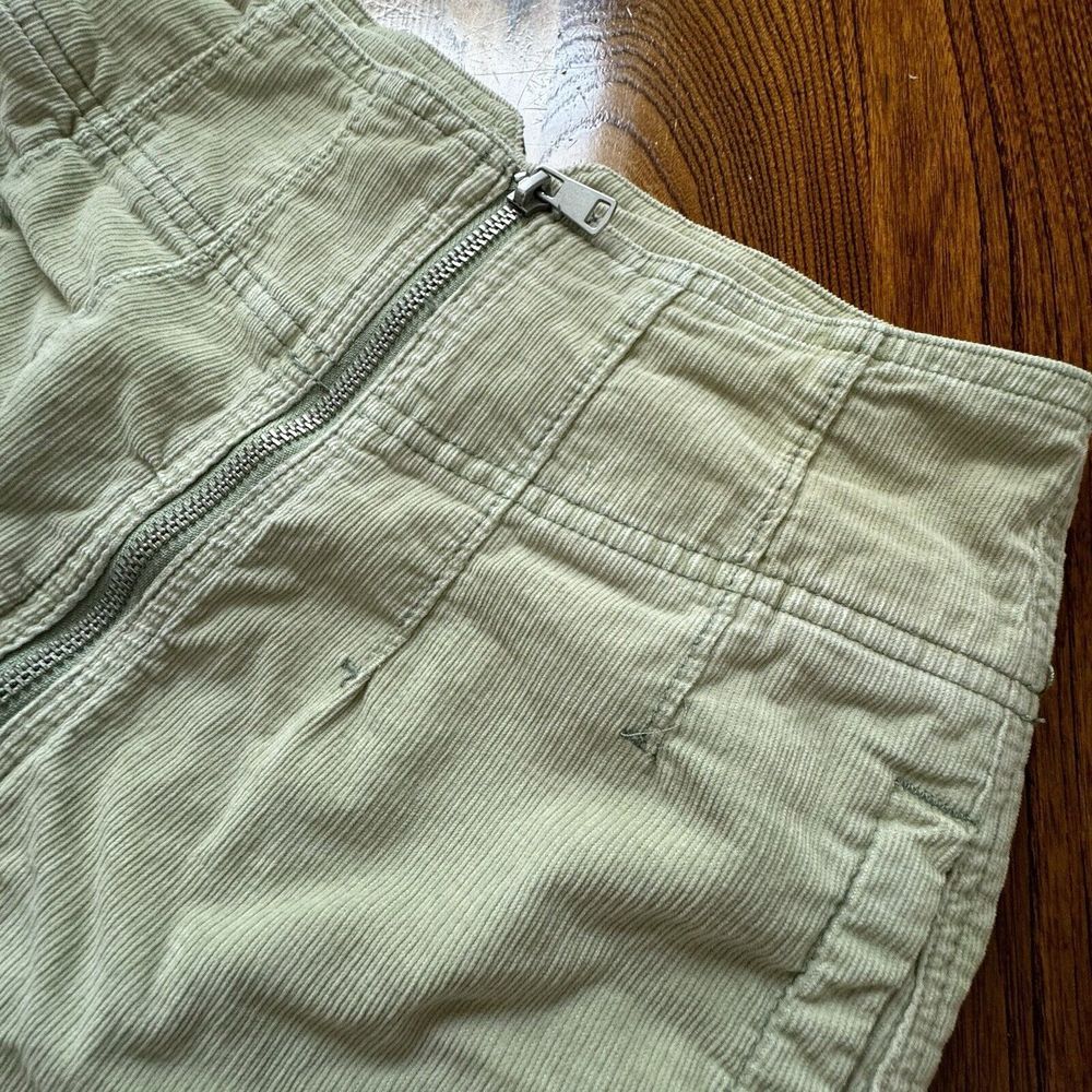 We The Free Corduroy‎ Skirt Womens 25 Sage Green Full Zip Midi High Waist Pencil